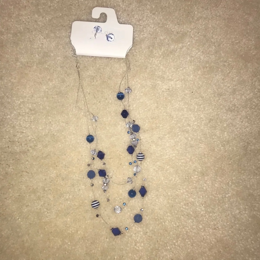 Shades of Blue Necklace And Earring Set